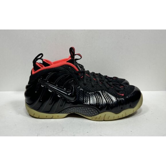 Nike Air Foamposite Pro Prm YZY Solar Red Black Mens Sz 13 616750-001 Sneakers